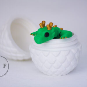 3D-geprint Dragon Egg – Mystiek drakenei met unieke details, perfect voor verzamelaars en fantasy-fans.